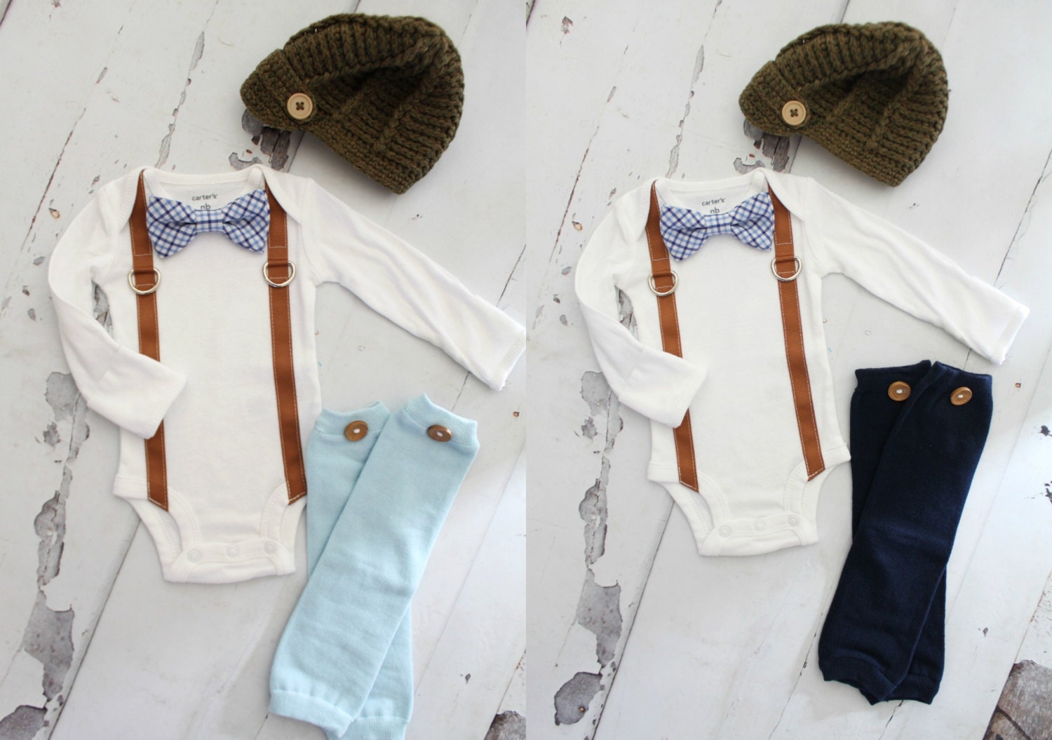 Newborn Baby Boy Coming Home Outfit Set up to 4 Items. Bow Tie Etsy