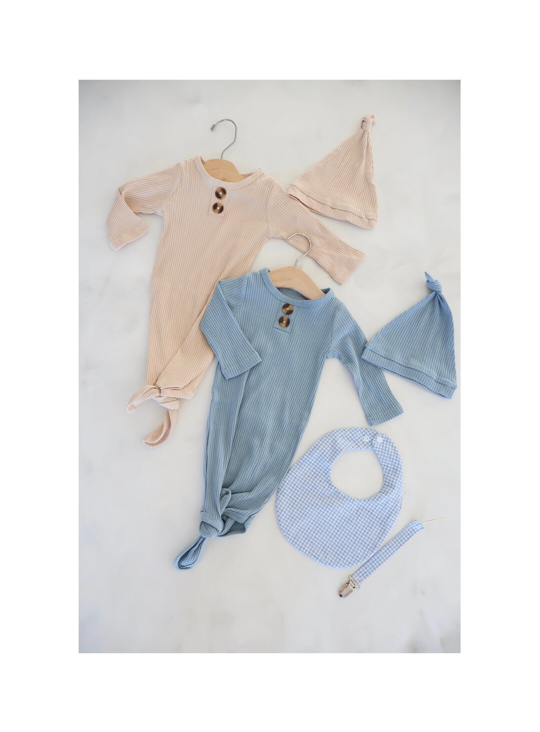 Newborn Baby Boy Coming Home Outfit Bunting Gown & Hat Set Etsy