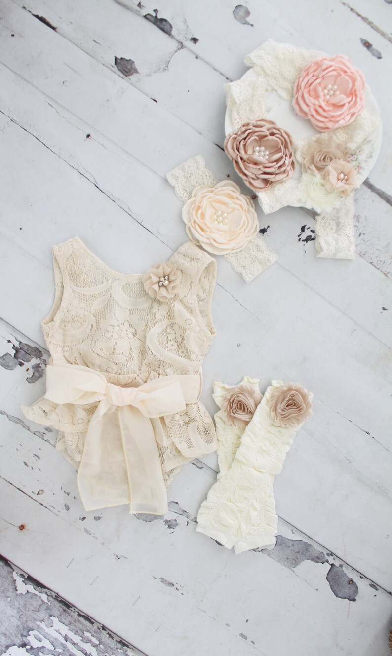 Ivory Cream Lace Romper. Baby Girl Lovely Boho Chic Lace Etsy