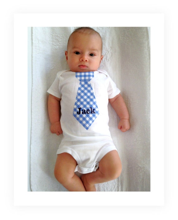 Items similar to Father's Day Baby Boy Fashion Personalized Tie