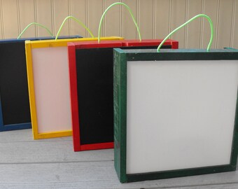 Portable Activity Art Box with Chalk board and White Dry Erase Board