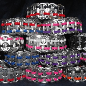 Soda Pop Tab Elastic Bracelet Made To Order With Any Color Combination