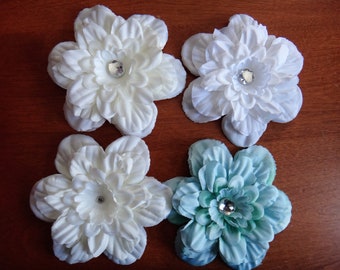 Grab Sale!   4.5" Flatback Flower heads (pack of 4)