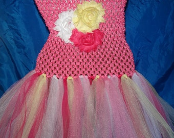 Pink Lemonade Themed Tutu Dress (Choose your size)
