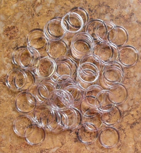 5/8, 1/2, or 3/8 Clear Plastic Bra Rings. Pick Your Quantity. Great for  Headbands. 