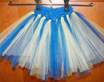 University of Michigan Tutu with a Crochet Waistband for newborn and up