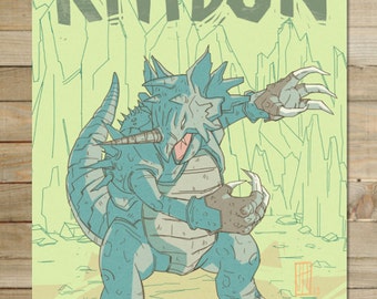 Rhydon | Pokemon | 9 x 12 in art prints | 90's nostalgic collection gamer fan art