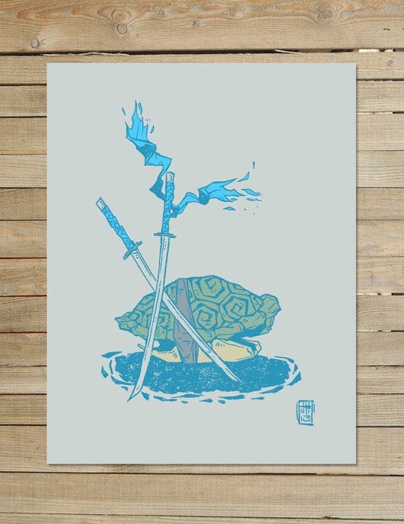 Leo TMNT Teenage Mutant Ninja Turtles 9 X 12 In. Archival Art