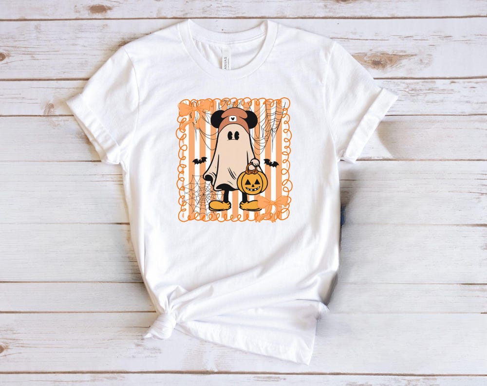 Disney Mickey Ghost Shirt, Gift For Him, Mickey Halloween Shirt, Halloween Gift, Disney Halloween Shirt, Mickey Halloween Gift, Halloween Bespoketshirt