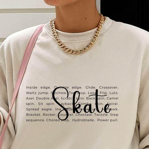 Eislaufen Sweatshirt, Eislaufen Pullover, Eiskunstläuferin Crewneck, Eiskunstläuferin Geschenk, Skating Coach Geschenk, Liebe Eiskunstlaufpullover