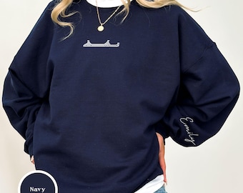 Benutzerdefiniertes Eislaufen-Sweatshirt, minimalistische Skate-Blade personalisierte Eislaufjacke, Eiskunstlaufgeschenk für Jugendliche und Erwachsene