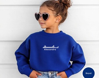 Anpassad skridskoåkningströja för ungdomar, personlig broderad namntröja, unisex konståkningsgåva för barn och tonåringar