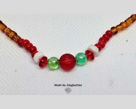 Oshun Ibu Akuaro Necklace – Afro-caribbean Honey Bead Jewelry - Etsy