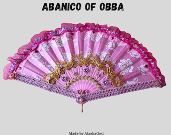 Abanico Of Obba, Obba Hand Fan, Orisha Altar Decor, Yoruba Spiritual Gift, Ritual Ceremony Fan, African Sacred Fan Decor
