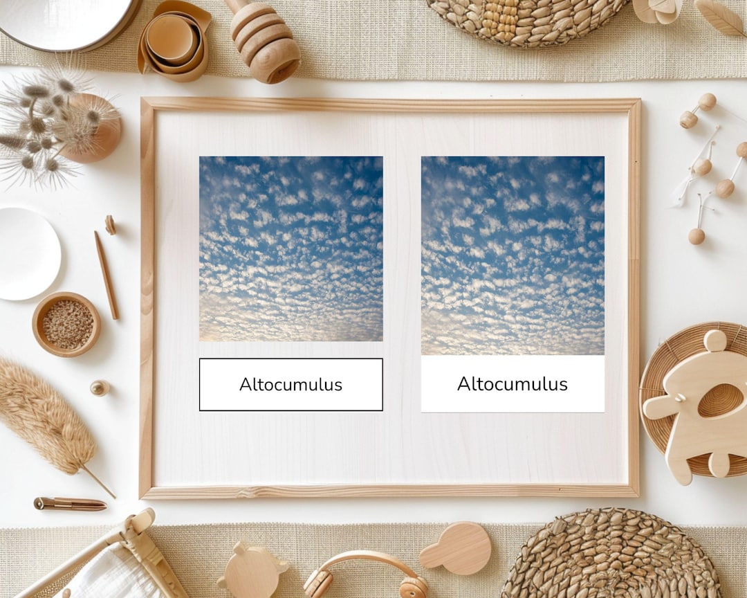 Montessori Cloud Types 3-part Cards | Weather Printable in English ...