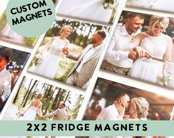 Magnets photo personnalisés pour mariage, Magnets pour réfrigérateur de mariage, Magnets pour réfrigérateur personnalisés, Cadeau photo personnalisé, Idées cadeaux uniques