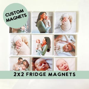 Personalized Photo Magnets, Fridge Magnets, Personalized Refrigerator Magnet, Picture Magnet, Gift for Mom, Family Magnet, New Baby Gift