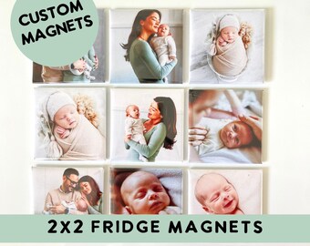 Personalized Photo Magnets, Fridge Magnets, Personalized Refrigerator Magnet, Picture Magnet, Gift for Mom, Family Magnet, New Baby Gift