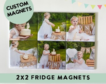 Personalized Photo Magnets, Fridge Magnets, Personalized Refrigerator Magnet, Picture Magnet, Gift for Mom, Family Magnet, Birthday Magnet