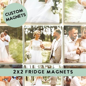 Wedding Personalized Photo Magnets, Wedding Fridge Magnets, Personalized Refrigerator Magnet, Custom Photo Gift, Gift for Wife, Anniversary
