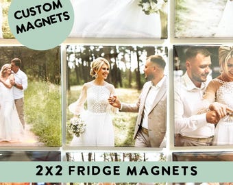 Wedding Personalized Photo Magnets, Wedding Fridge Magnets, Personalized Refrigerator Magnet, Custom Photo Gift, Gift for Wife, Anniversary