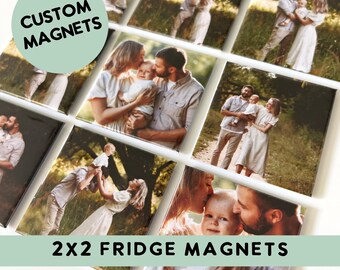 Personalized Photo Magnets, Family Fridge Magnets, Personalized Gift, Refrigerator Magnet, Picture Magnet, Gift for Mom, Family Magnet