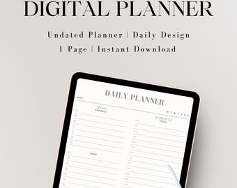 Minimalist Daily Planner | Digital To-Do List and Work Planner | Undated Day Planner for Work & Life Balance | Printable | Instant Download