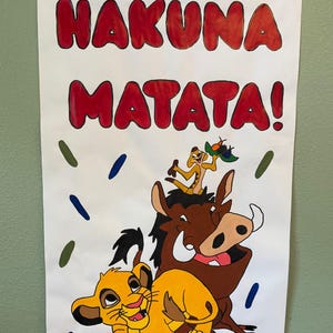 Custom Hand Painted Kraft Paper Birthday Banner: Vertical Sign, Party Decor