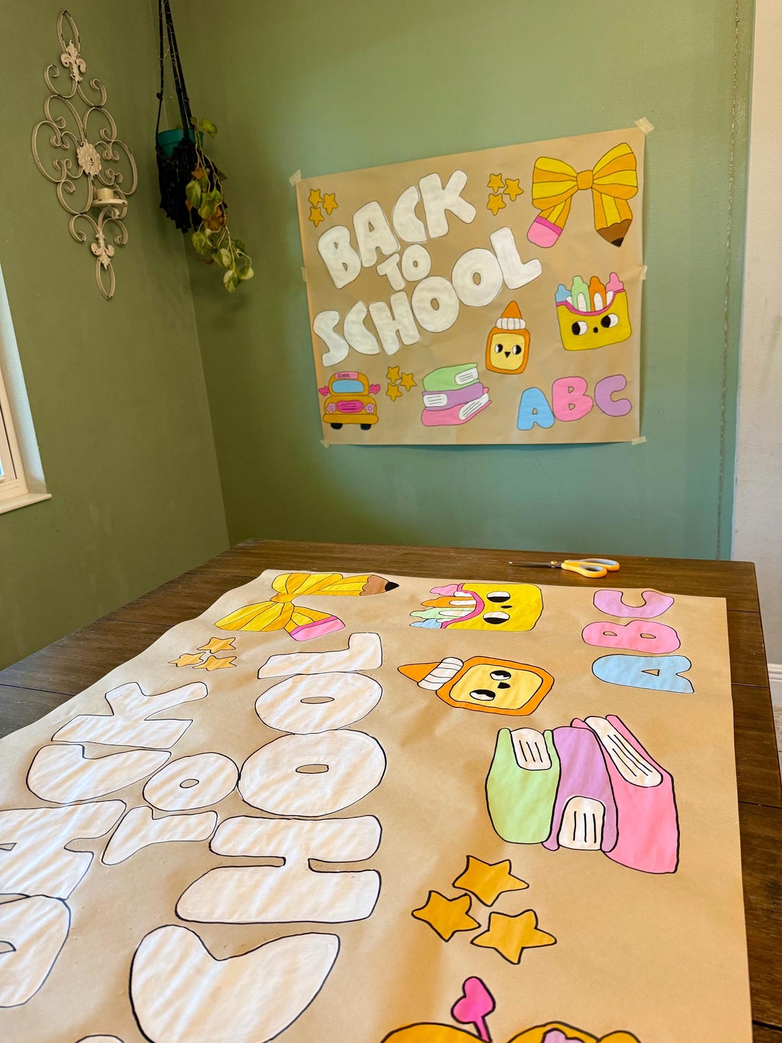 Custom Hand Painted Back to School Banner: Classroom Decor - Etsy