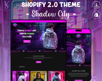 ShadowCity Streetwear Shopify Theme | Modern Clothing Website Template | Responsive Store Design | OS 2.0