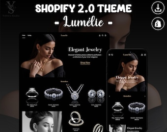 Jewelry Shopify Theme | Shopify Theme Jewelry Website | Shopify Website Template | Premium Shopify Template | Shopify Website Design
