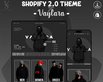 Vaylara Streetwear Shopify Theme | Modern Clothing Website Template | Responsive Store Design | OS 2.0