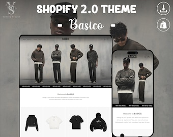Basico Streetwear Shopify Theme | Modern Clothing Website Template | Responsive Store Design | OS 2.0