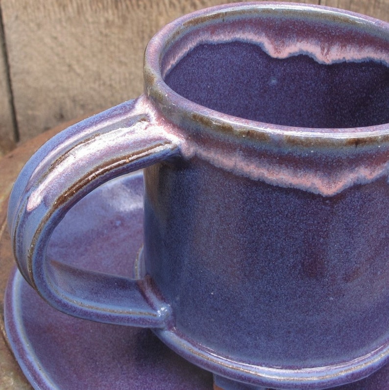 Handbuilt Pottery/ Clay 8 oz Footed Espresso/ Cappuccino/Tea Etsy