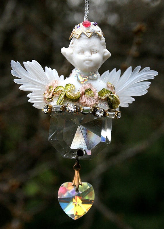Clearance Jeweled Fairy Angel Sprite Small Altered Art Prism Etsy