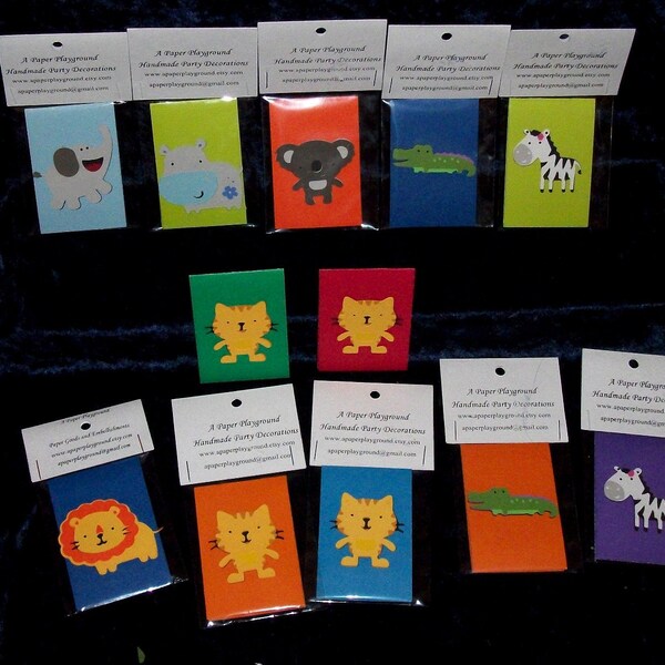 ONE Magnetic Bookmark  ... Jungle Critters  ... you choose