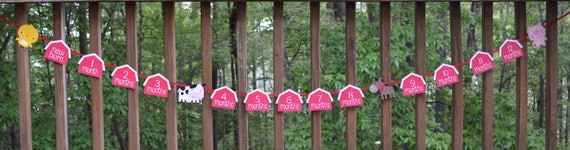 Farm 1st Year Photo Banner 1st Birthday Barnyard Farm Animal Barnyard Bash Decoration 12 month Milestones Picture Banner Customize Animals Il_570xn
