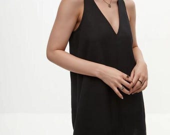 knee length dresses for ladies Victoria Linen Dress