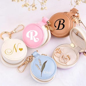 Mini Gym Ringhalter Reise Schmuckschatulle, Schlüsselanhänger Ringhalter, Leder Ringhalter, Geschenk Reise Schmuck Etui Brautjungfer Geschenk Hochzeitsgeschenk