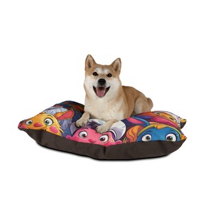 Colorful Cartoon Pet Bed for Cozy Naptime, Fun Pet Cushion, Dog & Cat Bed, Cute Decorative Pet Accessory, Perfect Gift for Pet Lovers