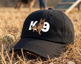 K9 Dog Hat | German Shepherd Embroidery: Gift For Dog Trainers, Handlers, Police Unit, Schutzhund