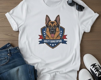 Dog Agility Squad Captain Tee: Funny Dog Lover Gift