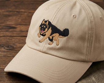 Deutscher Schäferhund Hut gestickt: Geschenk für Hundeliebhaber, Eltern, K9-Trainer, Agility