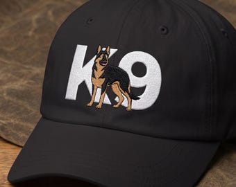 Embroidered K9 German Shepherd Hat: DDR Working Line Dog Cap
