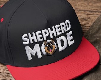 Shepherd Mode Embroidered Flat Brim Hat: Cotton Twill Two-Tone Snapback