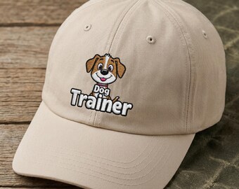 Bestickte Hundetrainer-Mütze: Welpen Logo, Geschenk für Hundeführer, Verhaltensexperten, Spaziergänger