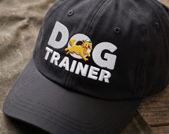 Playful Funny Dog Trainer Hat: Embroidered Retriever Logo, Soft Cotton