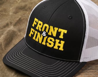 Dog Rally Obedience Snapback Trucker Hat: Front & Finish Embroidery, Cotton Polyester Fabric