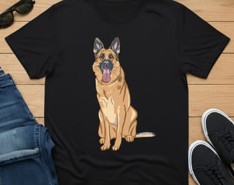 Giant German Shepherd T-Shirt: Unisex Dog Lover Graphic Tee