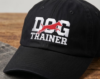 Bestickte Elsässer Hundetrainer-Mütze: Geschenk für Agility Handler, Training Profis, IGP